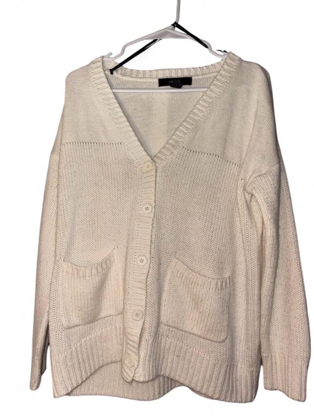 Cozy Cream Button-Front Women's Cardigan Sweater